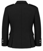 black argyll kilt jacket back view