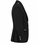 black argyll kilt jacket side view