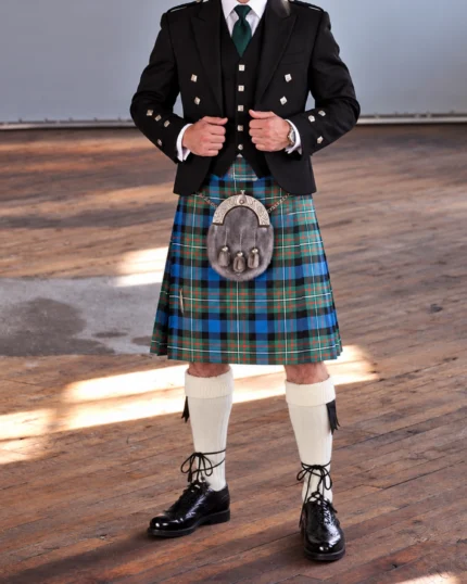 Blue and Green Tartan Kilt